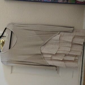 Ashish Beige Layered Women Top